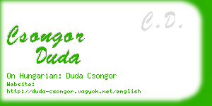 csongor duda business card